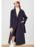 Long pure wool coat with a suit collar