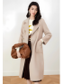 Long pure wool coat with a suit collar