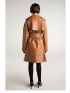 Classic modern trench coat oversized leather jacket